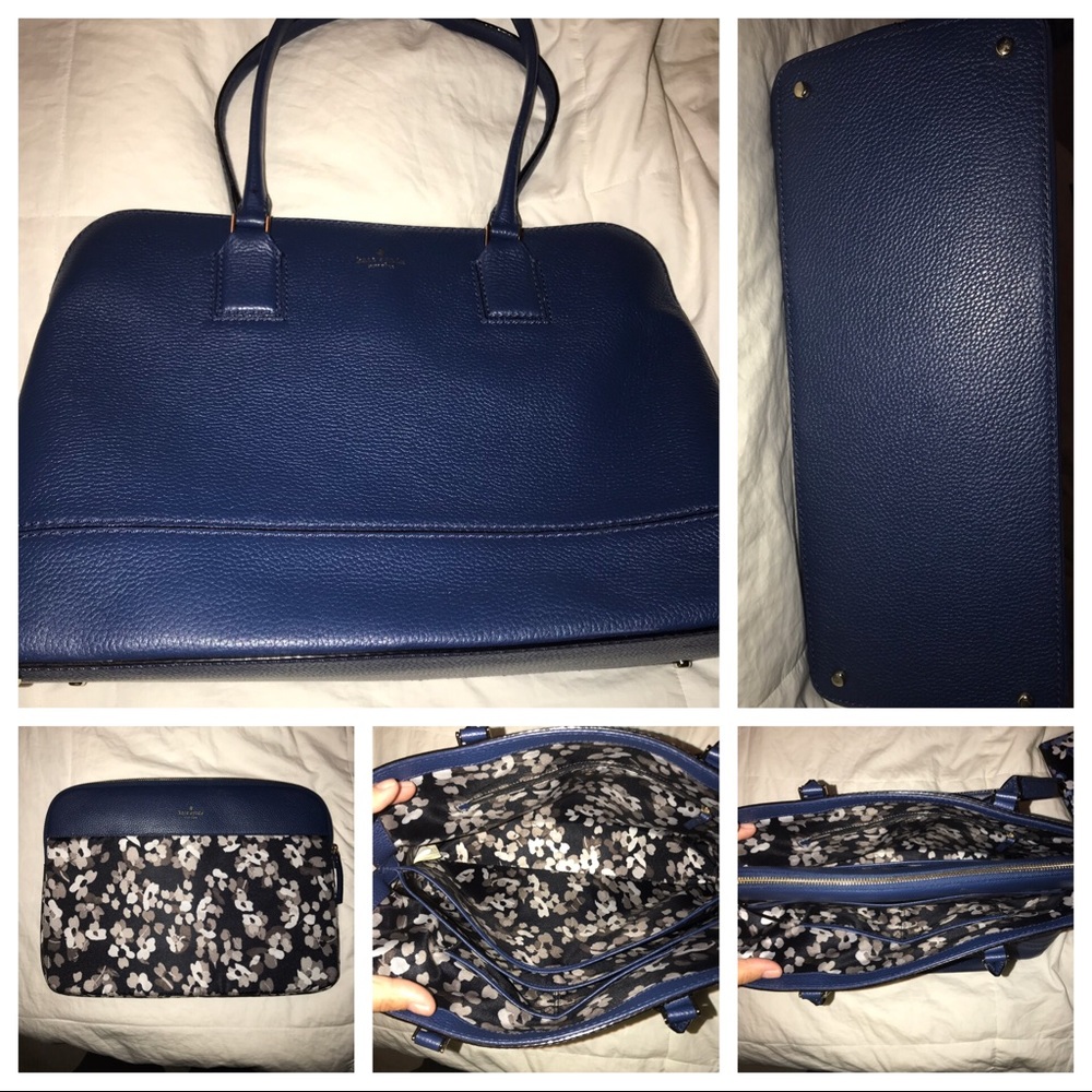Navy kate spade handbag with matching wallet